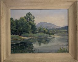 Ölgemälde Albert Pfister – Pilatus Luzern (45x60 cm)