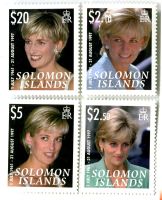 Briefmarken "Lady Diana". Salomonen.