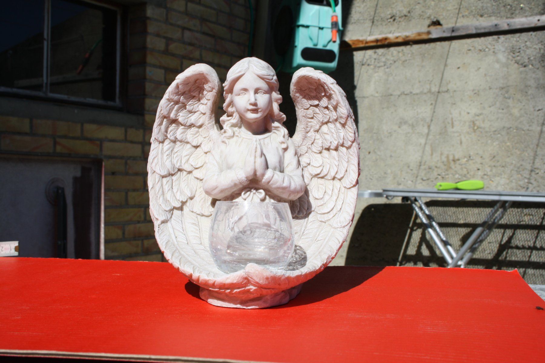 Statuette: ENGEL ENGELSFIGUR MIT TEELICHTGLAS – Usato da Wauwil venduto da Pneuedy 4