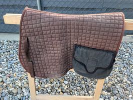 Satteldecke braun mit Tasche Dressur Grösse M guter Zustand