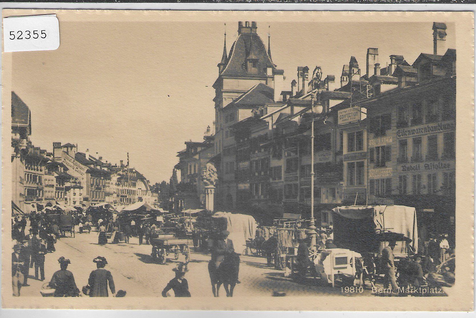 Ansichtskarten: Bern - Marktplatz mit Markt - animee – Gebraucht aus Ettingen von Kartenplanet