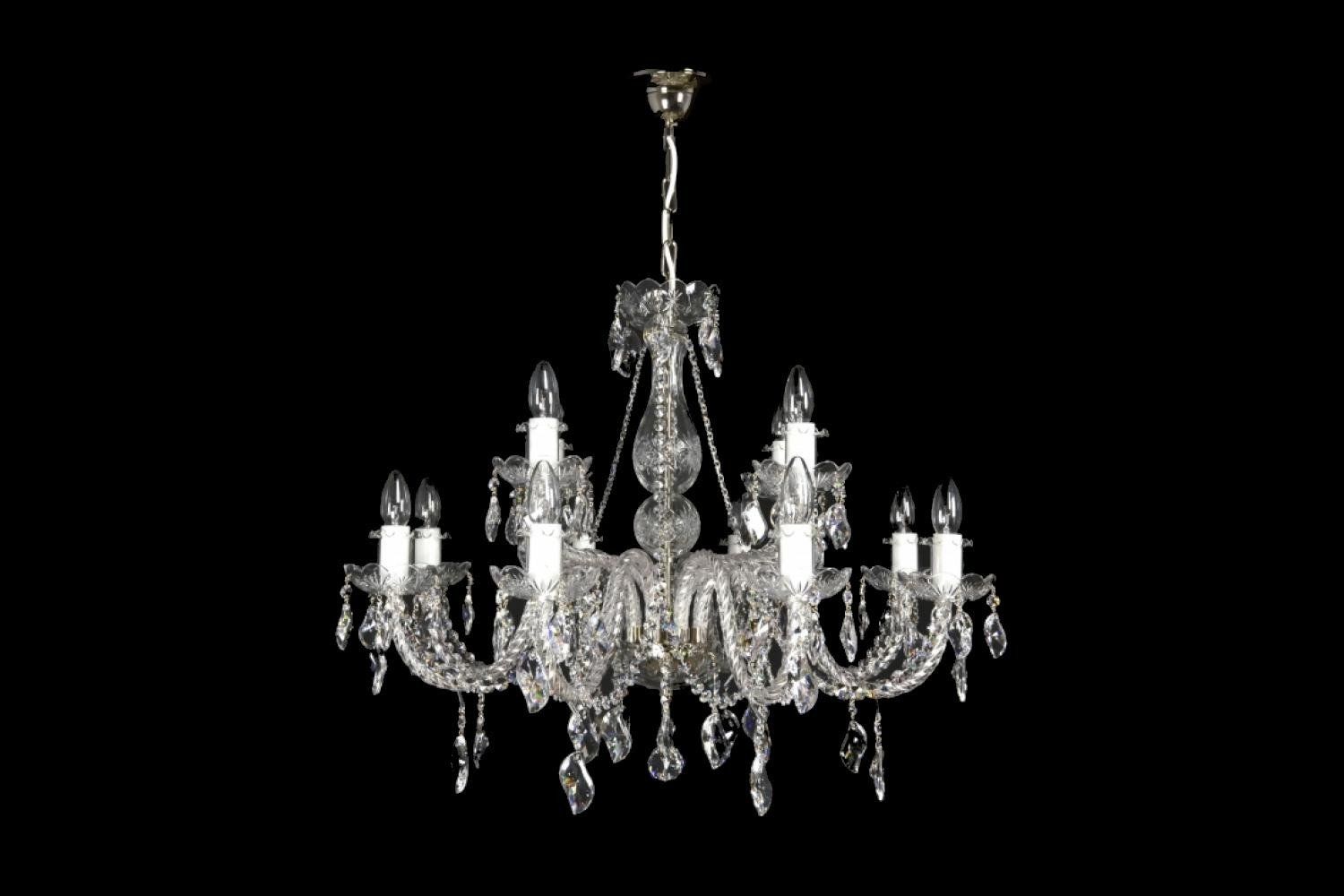 Kronleuchter & Deckenlampen: Kronleuchter Charm 12 Silber – Neu und originalverpackt aus Glattfelden von Bohemiancrystal