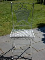 Stuhl Gartenstuhl Metallstuhl klappbar shabby chic Metall