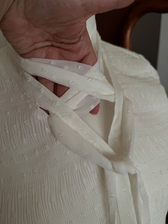 Kriss Bluse mit Kragenschal weiss Gr XL