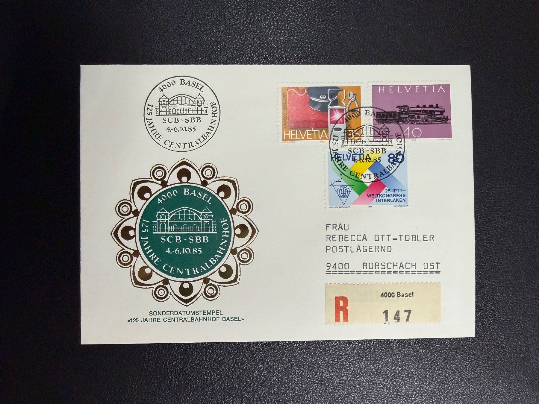 Timbri: 125 Jahre Centralbahnhof Basel 1985 – Usato da oberrüti venduto da jeanmei