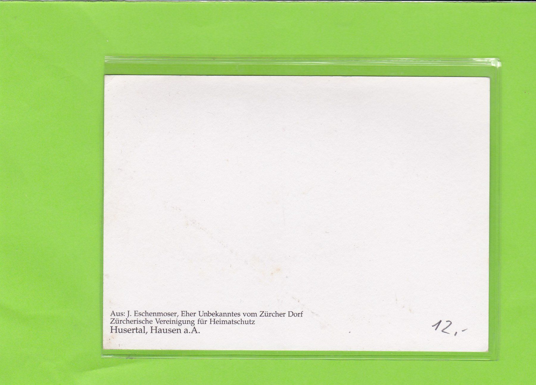 Cartoline postali: Husertal, Hausen a.A. – Usato da St. Peterzell venduto da neckertal 1