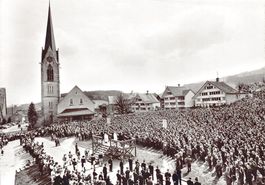 Hundwil AR, Landsgemeinde, Foto Sonderegger, gelaufen 1961