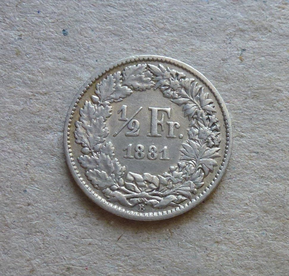 Tutti le monete: ++1/2.- Franken 1881, gute Erhaltung – Usato da Walkringen venduto da Casablanca777