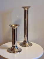 2x Kerzenständer silber vernickelt Modern Classic