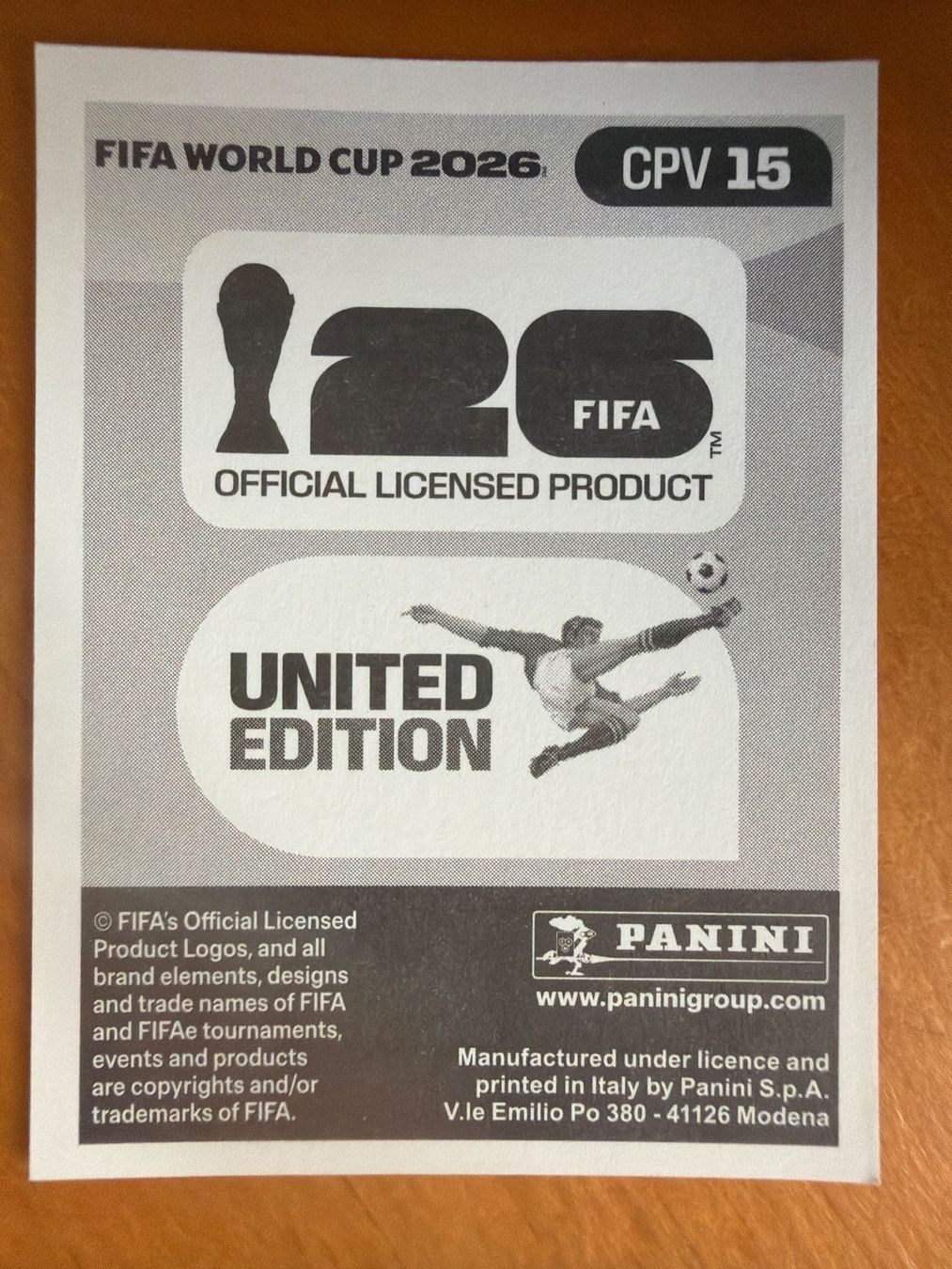 Panini Sammelbilder & Trading cards: Panini CPV15 – Neu (gemäss Beschreibung) aus Susten von Rechnun 1