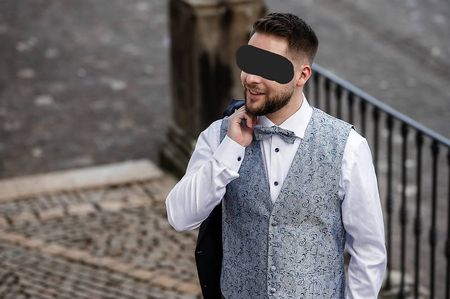 Hochzeits Herren Weste Fliege inkl. Einstecktuch