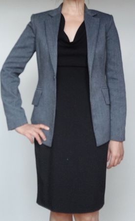 Designer Blazer Edmund Ser (dunkle Grau Wolle)
