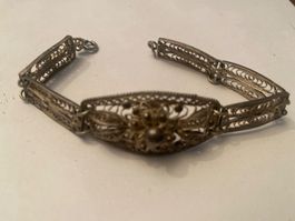 Vintage Silber Trachten Armband Filigrane