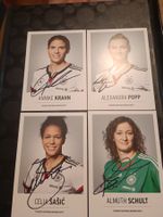 4 Handsignierte DFB Autogrammkarten - Alexandra Popp