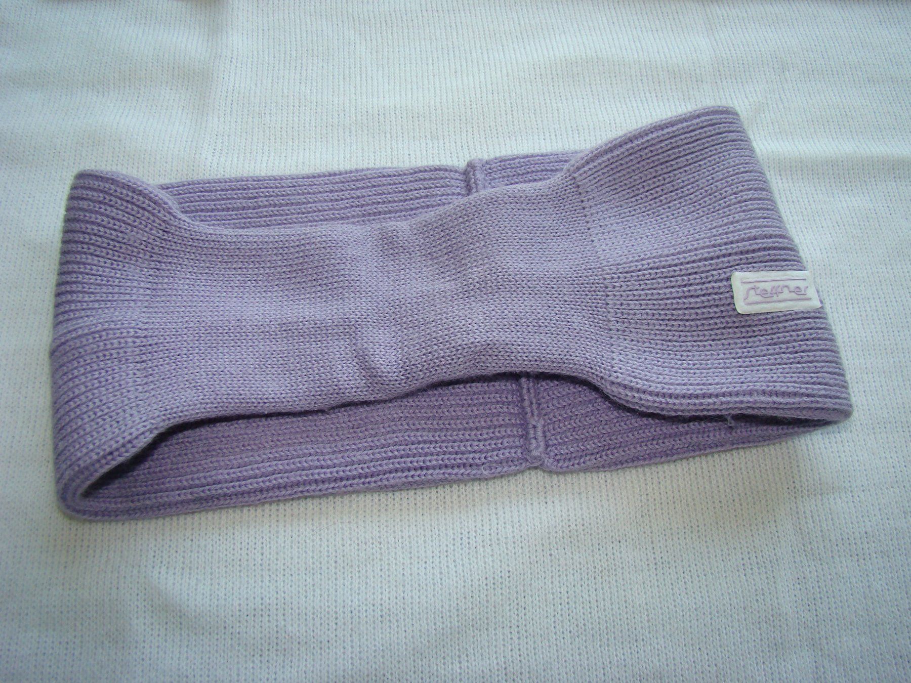 Copricapi, berretti & cappellini: Stirnband lila gestrickte Optik – Usato da Malters venduto da burzi