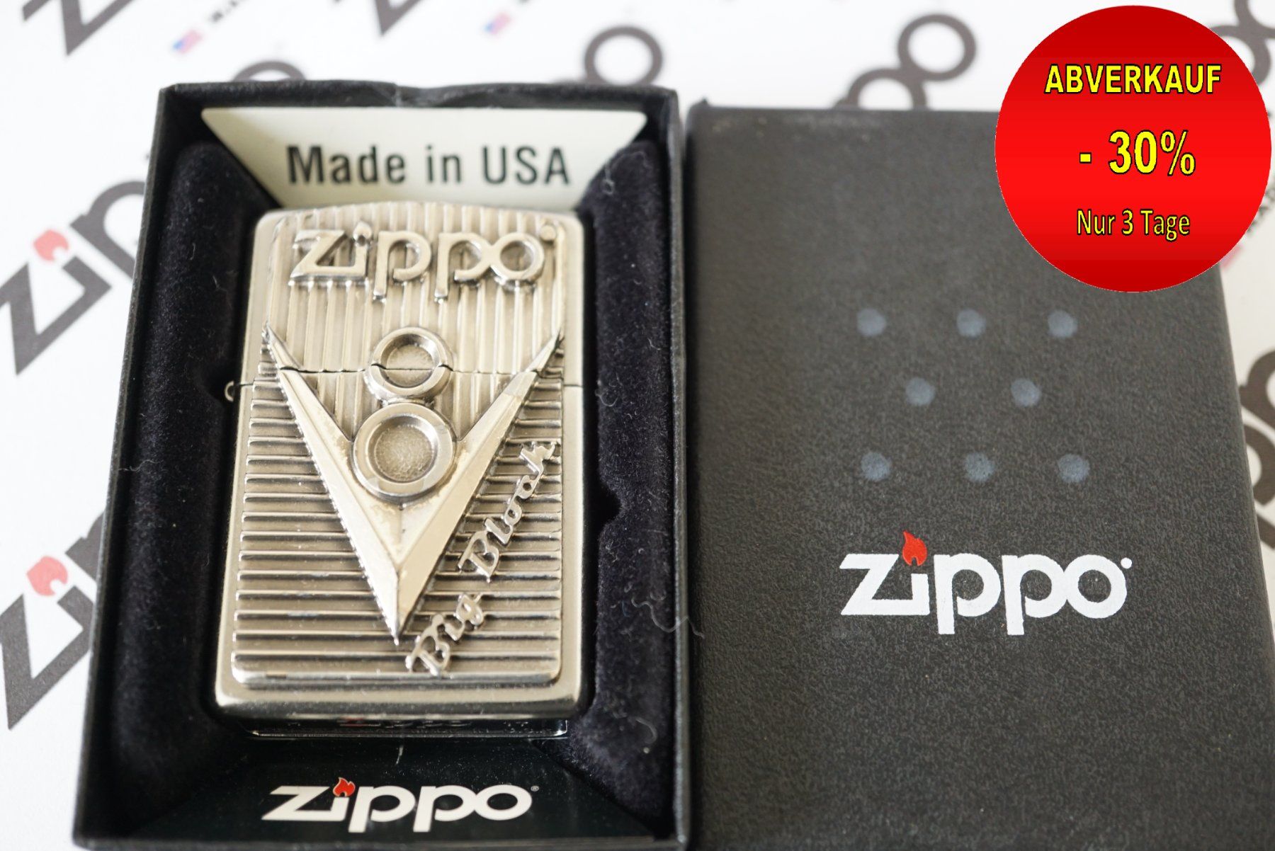 Zippo Feuerzeuge: ZIPPO  - V8 - BIG BLOCK, Heavy 3D (2017) – Gebraucht aus Mels von akaBella