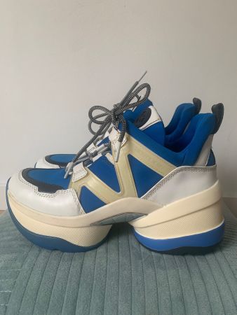 Michael Kors Chunky Sneakers Gr. 36.5/37 Leder blau beige