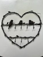 Herz m Haken kunstvoll Schmuck Schlüssel Schals Täschli etc.