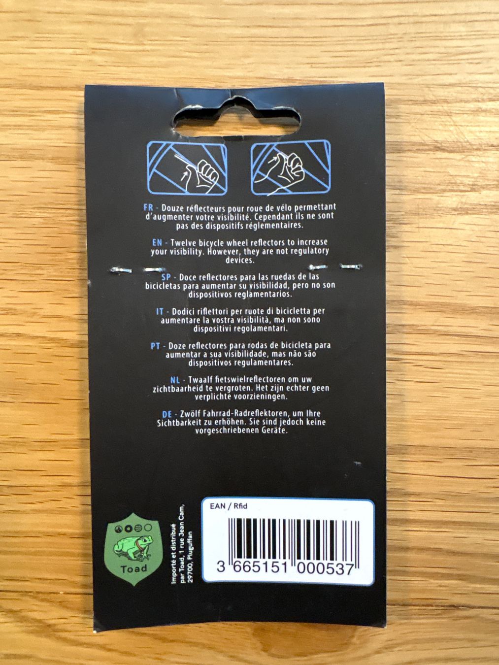 Pezzi di ricambio: Toad Reflective System for Bicycle Wheels 12 Pieces New – Nuovo e nell'imballaggio originale da Aeugst am Albis venduto da Cheeks 1