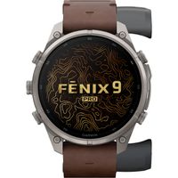 Garmin Fenix 9 Pro inReach - 51mm Titan / Leder braun
