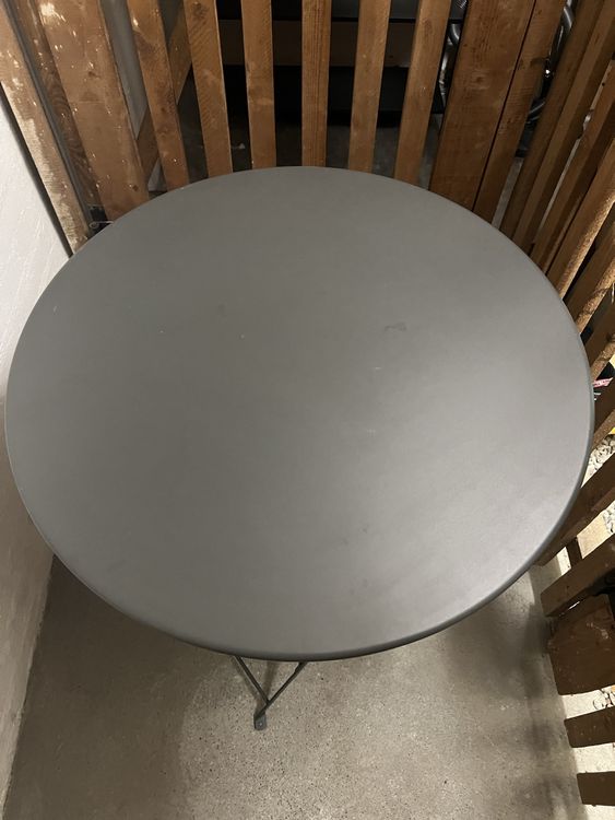 Bistrotisch - rund - dunkelgrau/anthrazit - Ø 70cm 2