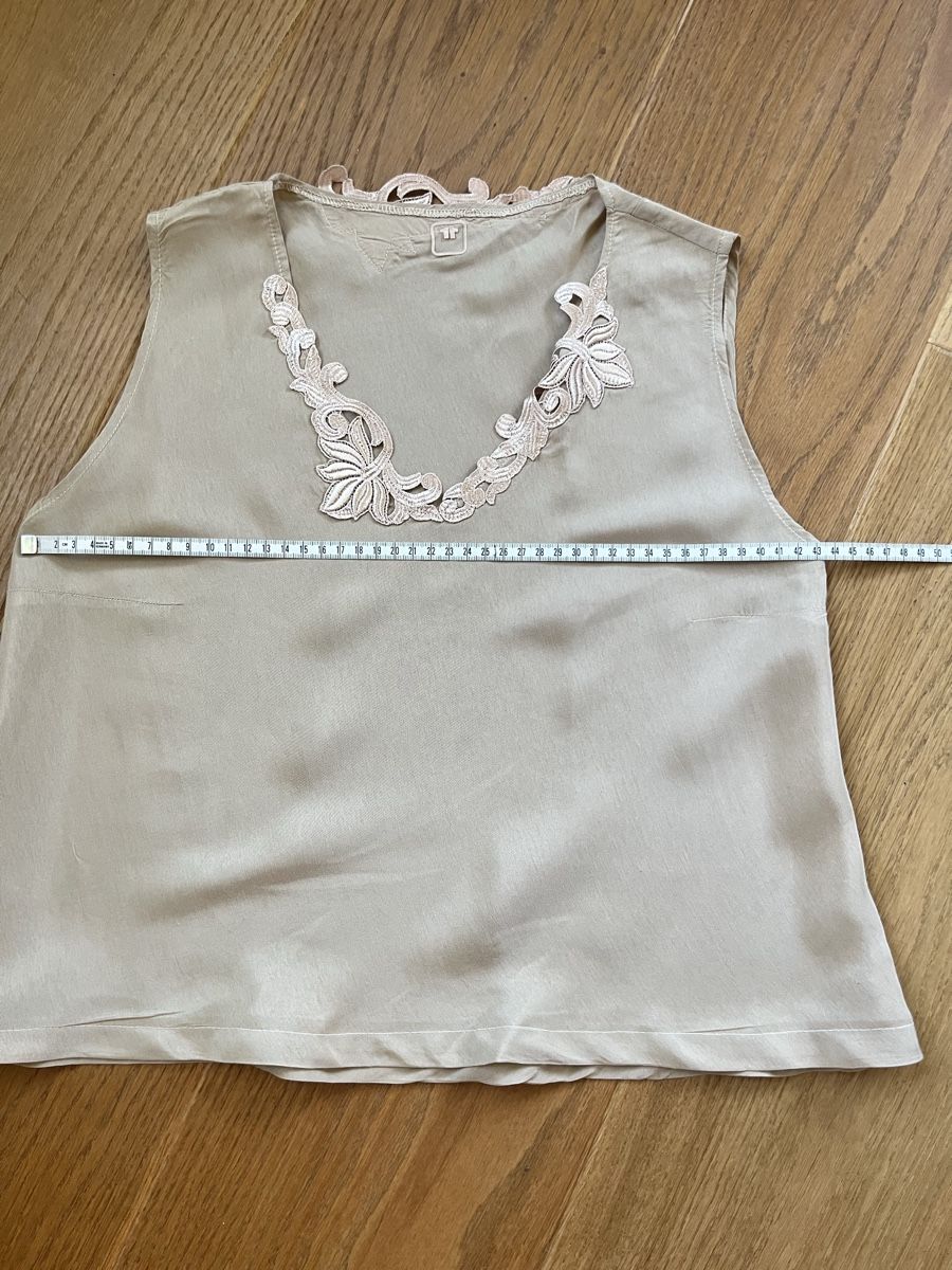 Top: Top mit Spitze, cropped, Beige, Grösse S – Usato da Wädenswil venduto da Iana32 3