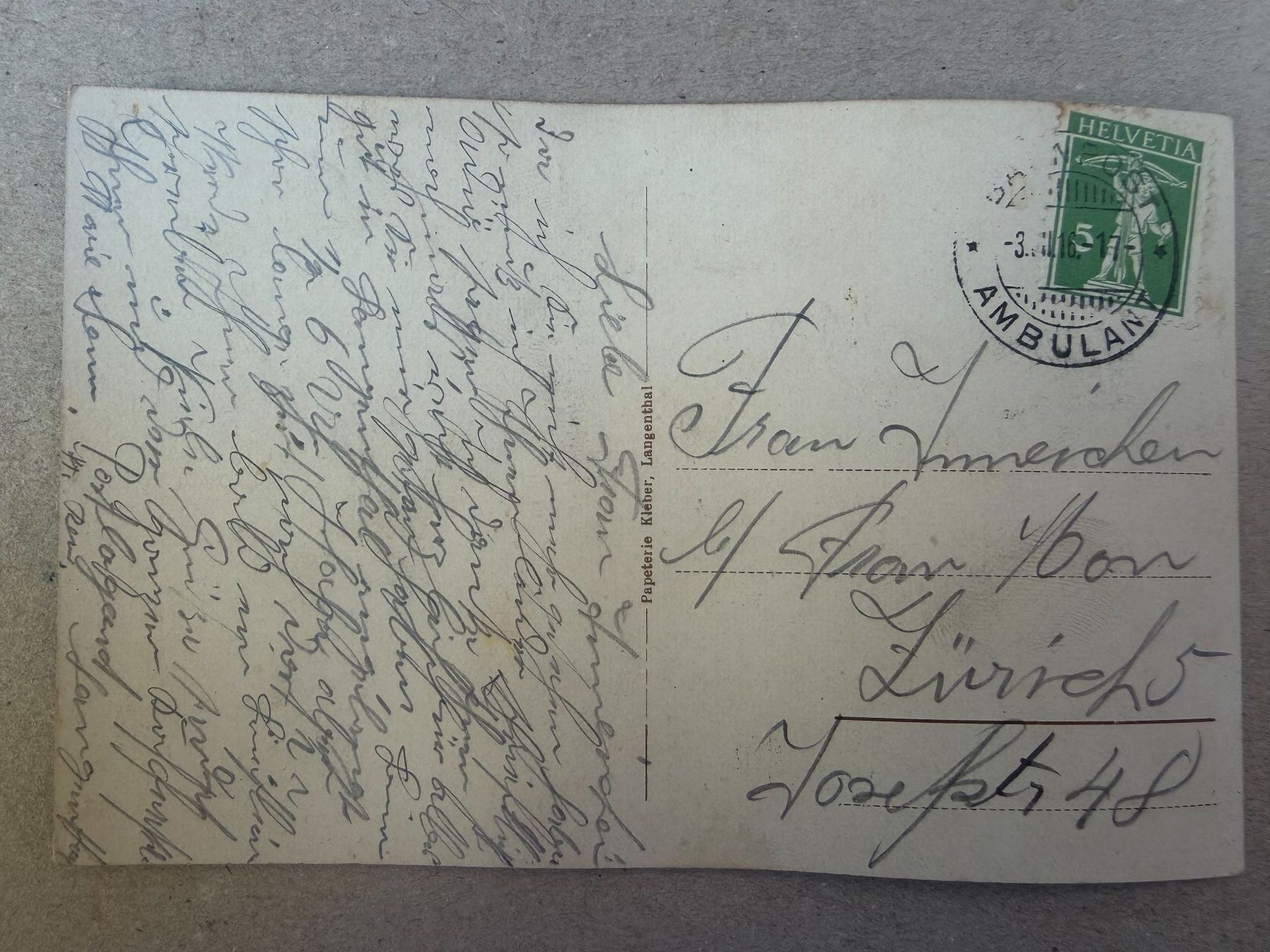 Cartoline postali: LANGENTHAL - Obere Marktgasse - Ansichtskarte – Usato da Tegerfelden venduto da siebenmacky 1