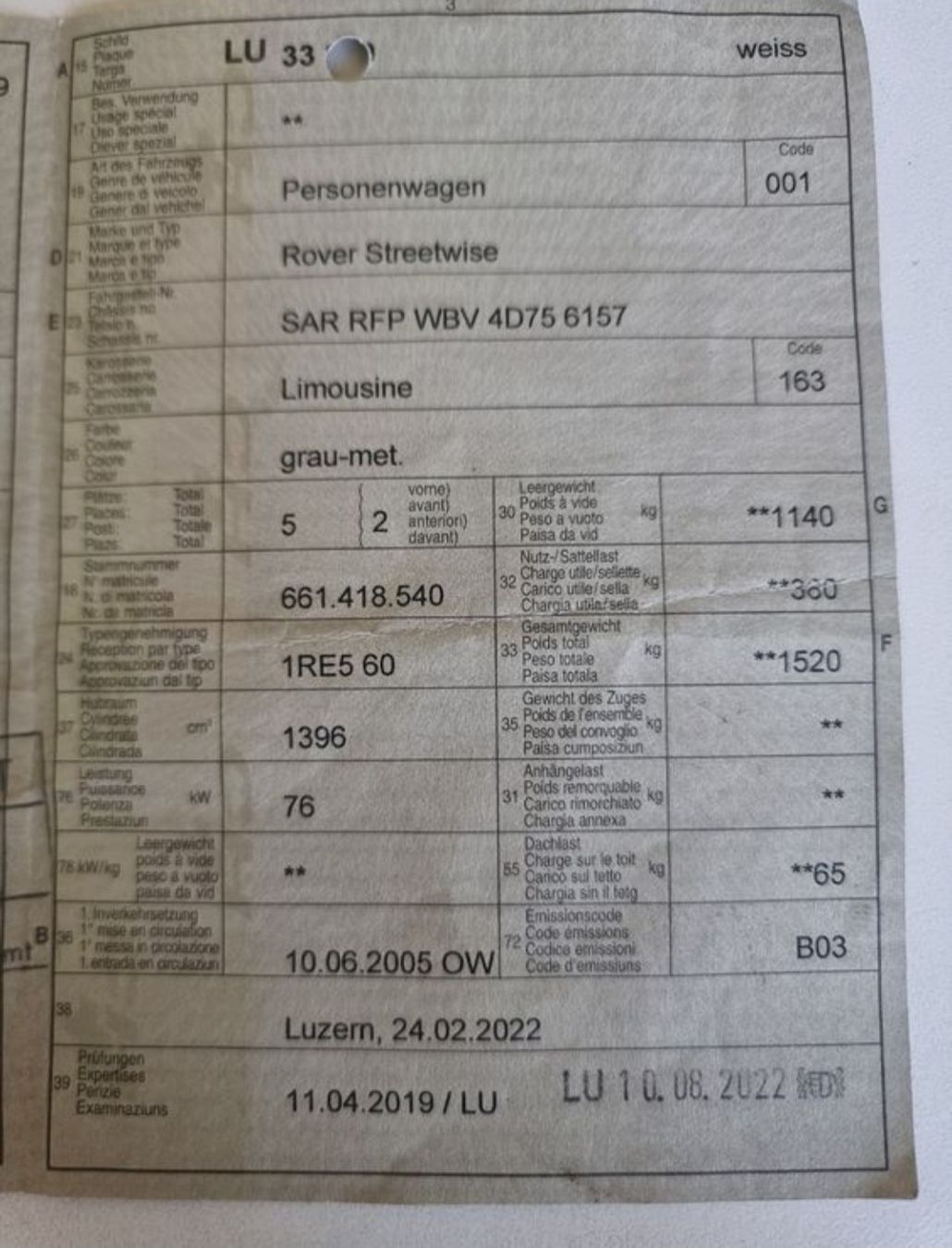 Rover Automobili: Rover, 150000 km – Usato da Willisau venduto da ida_hjx2 6