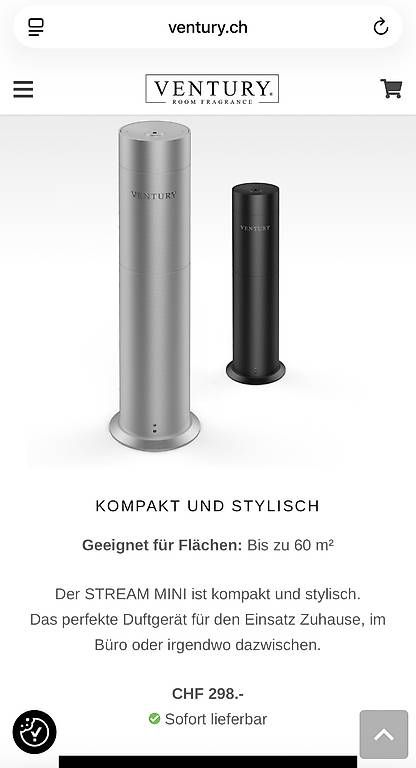 Diffusori di oli essenziali: Ventury Stream Mini Duftzerstäuber – Usato da Oberwil-Lieli venduto da mgi91 3