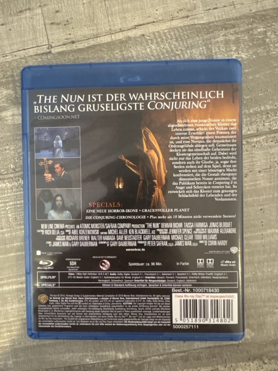 Tous les DVDs: Blu-ray The Nun neuwertig – D'occasion à Rickenbach SO par roufi2 1