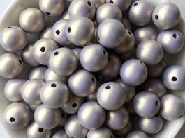 Acryl Perlen 10 mm matt lila, 20 Stück