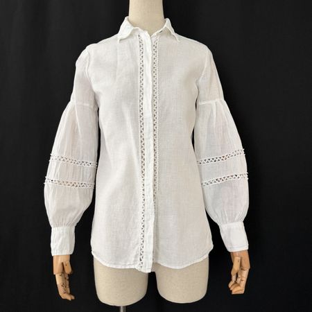120% LINO White Linen Shirt