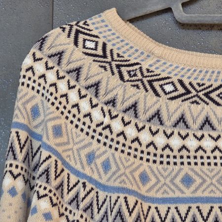 🐸 PULLOVER MIT SCHÖNEM WINTERMUSTER NORWEGER MUSTER M