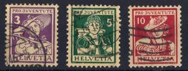 1916 Pro Juventute Satz Kat-Nr. J4-J6 sauber gestempelt