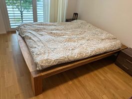 Bettgestell 160 x 200cm Massivholz