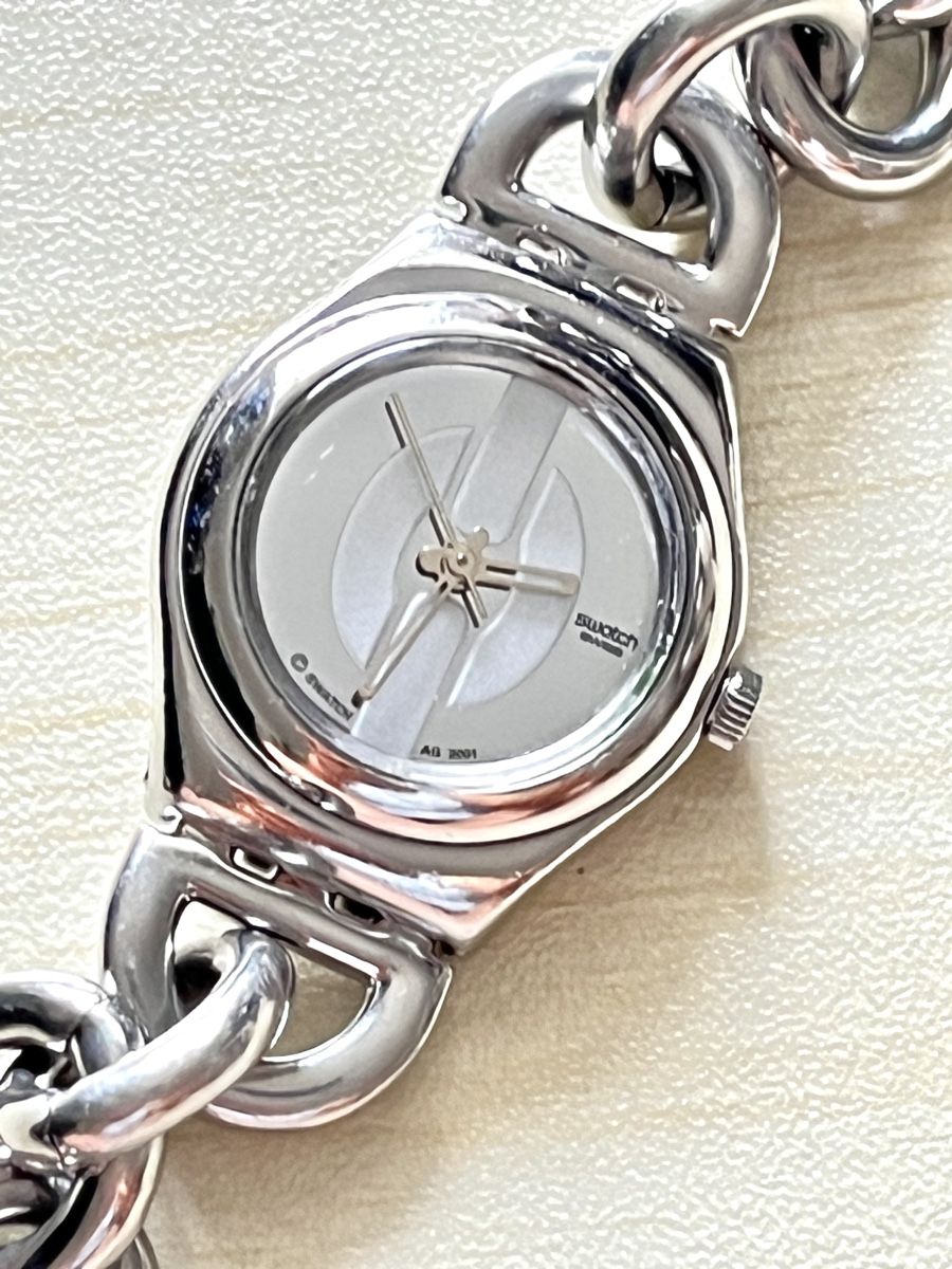 Swatch Orologi: Swatch Quarzuhr silberfarben Metallarmband  – Usato da Grenchen venduto da chththl