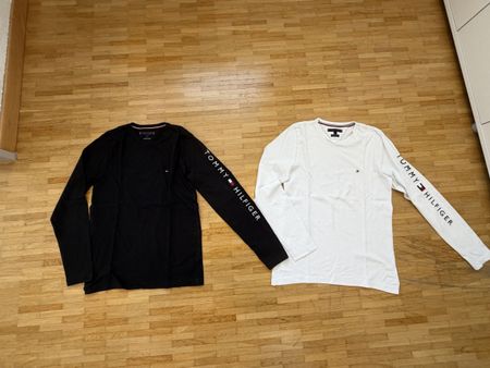 Tommy Hilfiger Langarmshirts Grösse S 2er Pack schwarz weiss