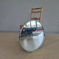 Wandspiegel Mirror Spiegel rund mit silbernem Rand