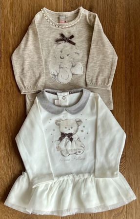 🧸✨Baby: 2 Langarmshirts, Set mit Bärenmotiv – Grösse 68