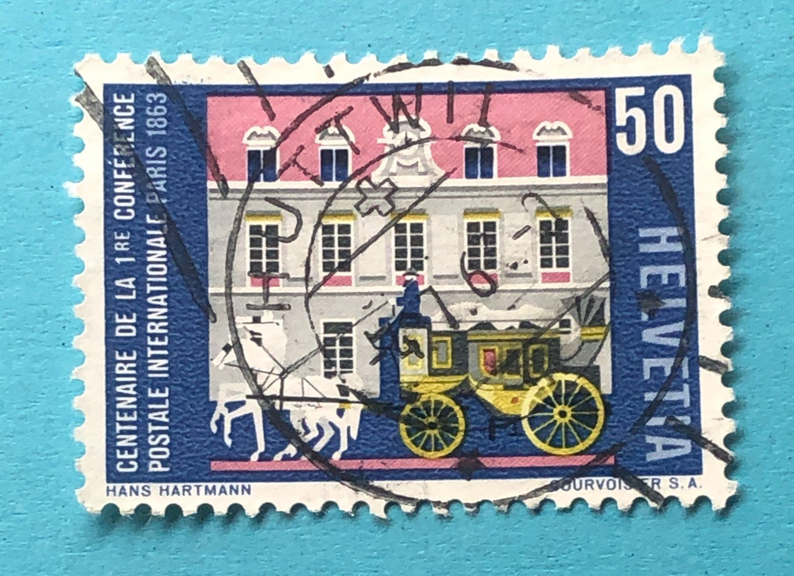 Tutti i francobolli: Nr.400 Stempel Huttwil 1963    – Usato da Aarau venduto da Billa007