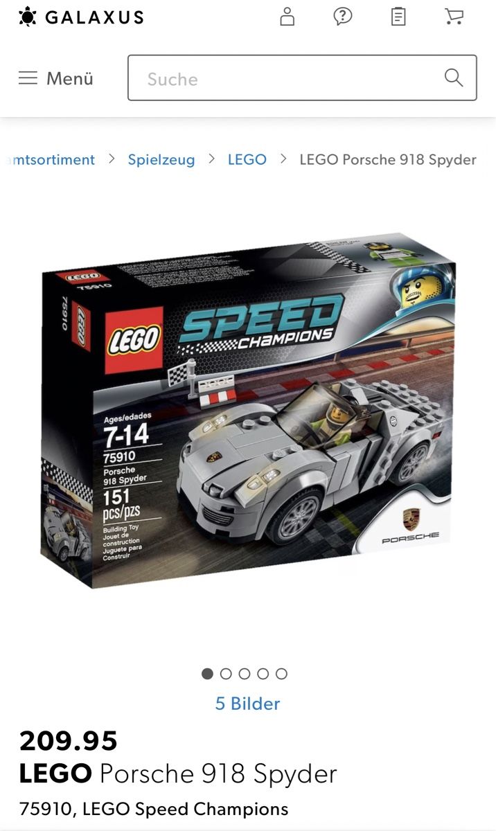 Lego Giocattoli: Porsche Lego 75910 – Nuovo (secondo la descrizione) da Wengen venduto da rotstock1696 1