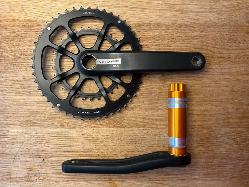 Pédalier Vélo Route/gravel Double Plateau 46-30T Ou 48-32T - Avec Boîtier De Pédalier (montage Direct BSA)