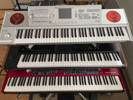 Korg und Clavia Keyboards auf König & Meyer Spider Pro Stand