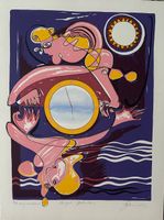 POP-ART KÜNSTLER ? UNLESERLICH SIGNIERT ORIGINAL SERIGRAPHIE