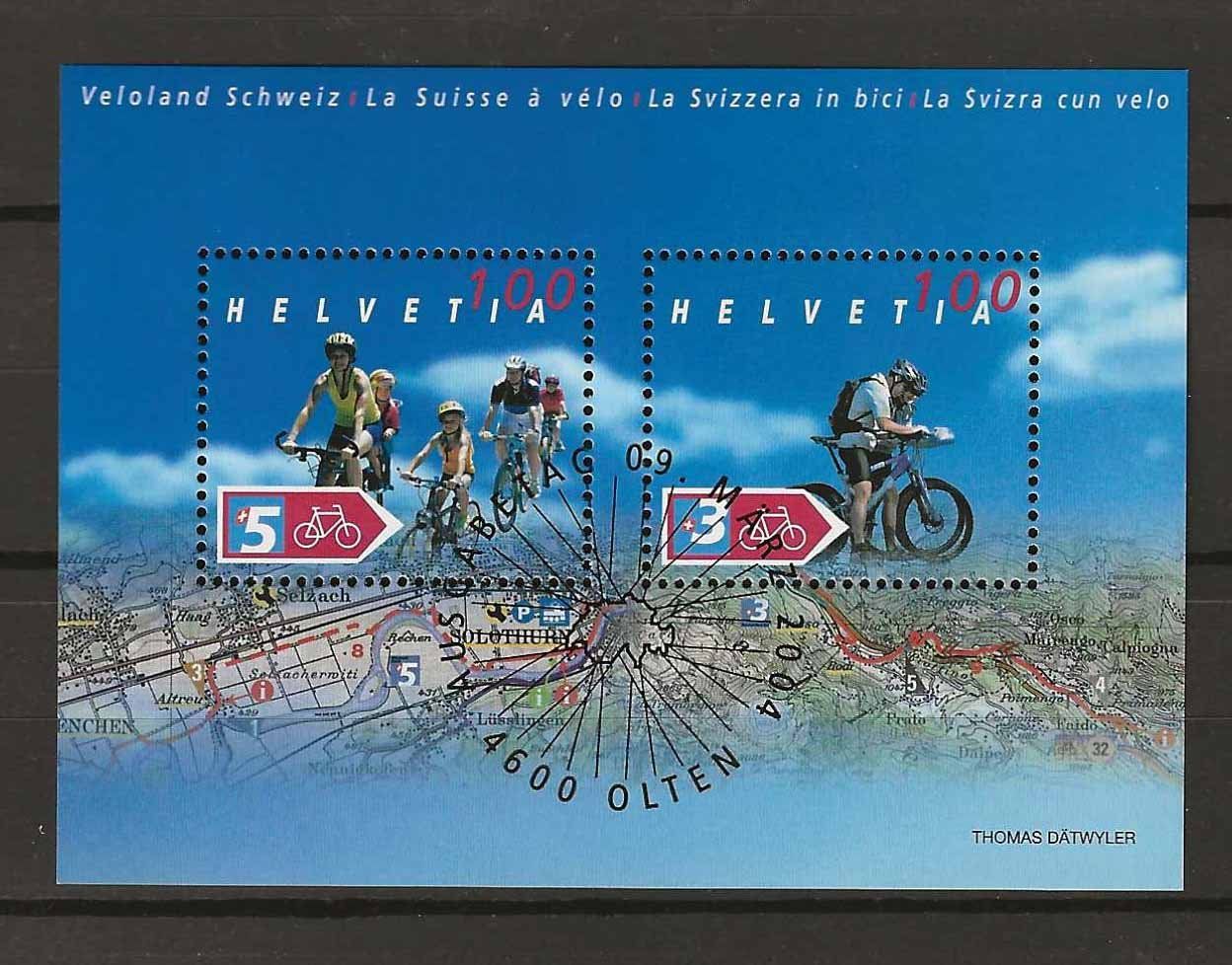 Alle Briefmarken: M1118 - Bloc Veloland 1er jour – Gebraucht aus Trélex von Phil_Albert