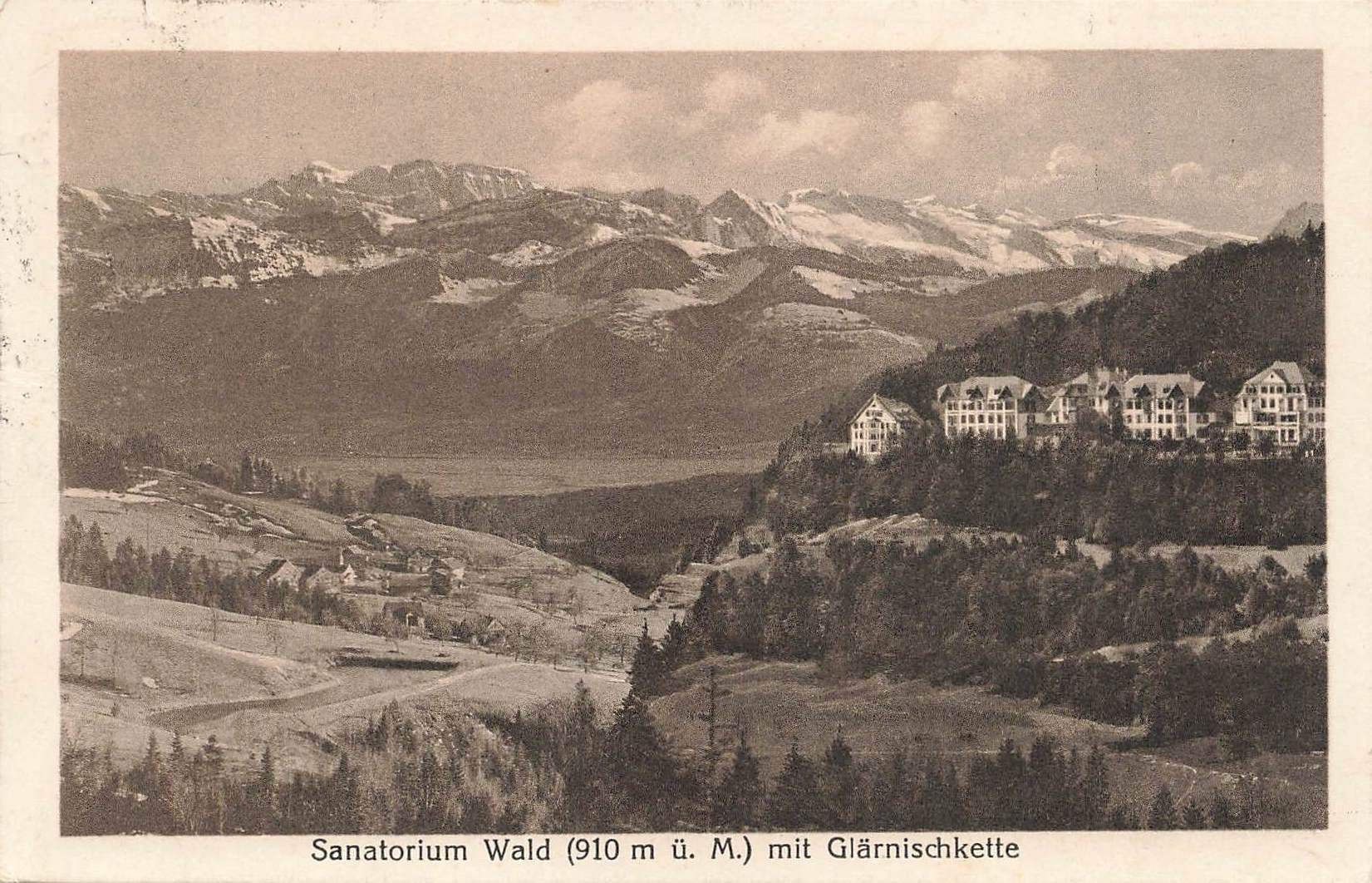 Cartoline postali: Sanatorium Wald Glärnischkette – Usato da Biasca venduto da Blenio71