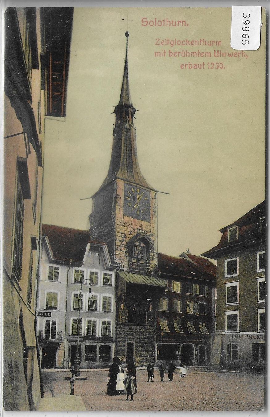 Cartoline postali: Solothurn - Zeitglockenthurm mit Uhrwerk - animee – Usato da Ettingen venduto da Kartenplanet
