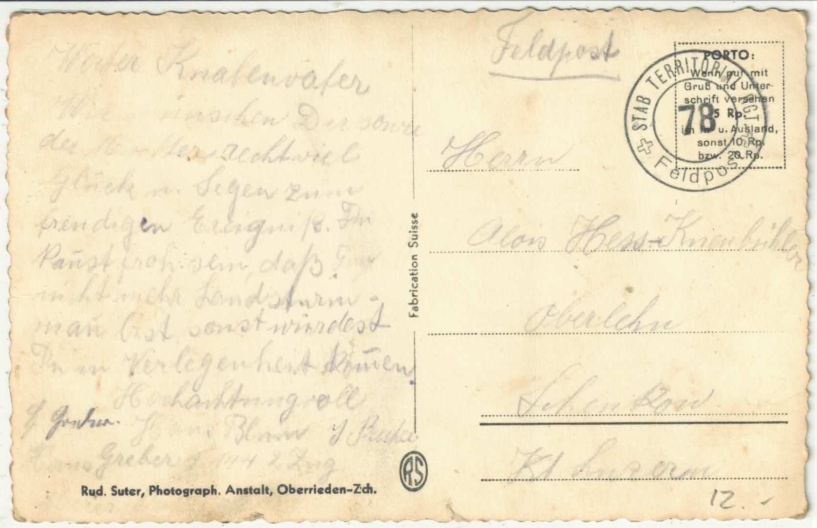 Cartoline postali: Meierskappel - Dorfansicht – Difettoso da Ettingen venduto da Kartenplanet 1