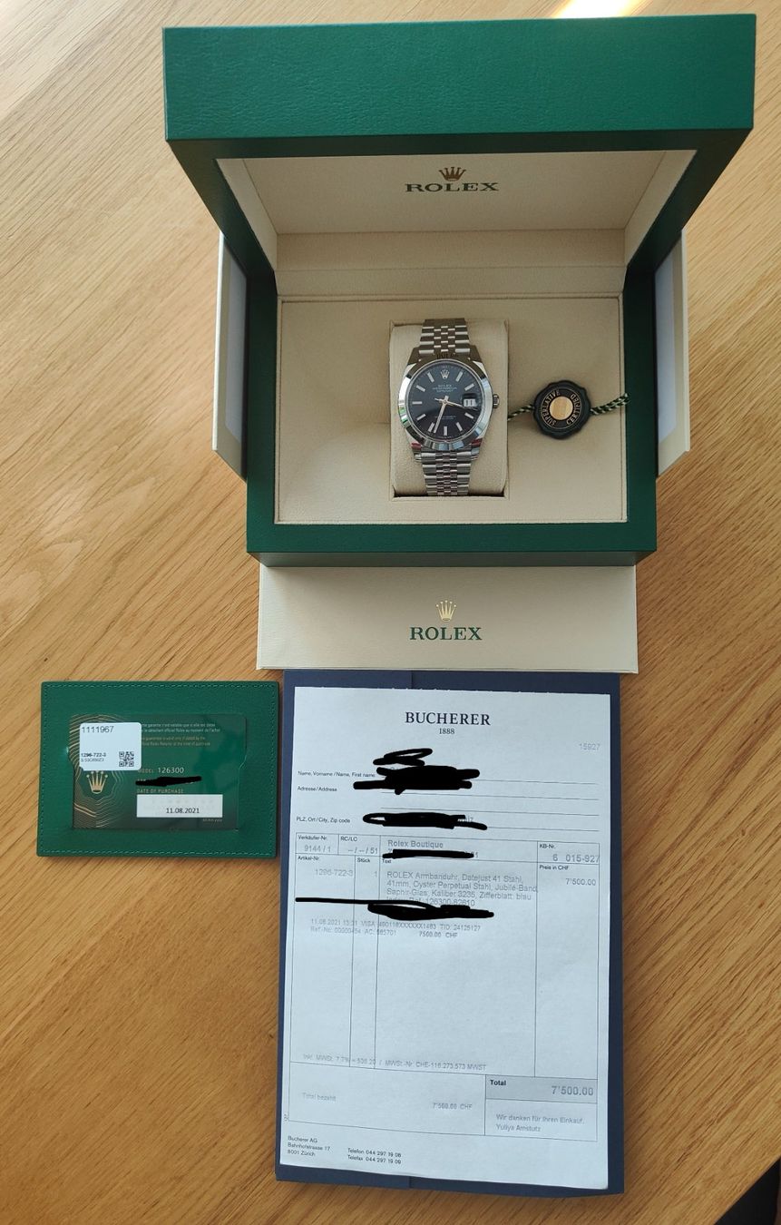 Rolex Uhren: Rolex Datejust 41, Blue Dial, Full Set Bucherer – Gebraucht aus Wil SG von Deschaga85 1