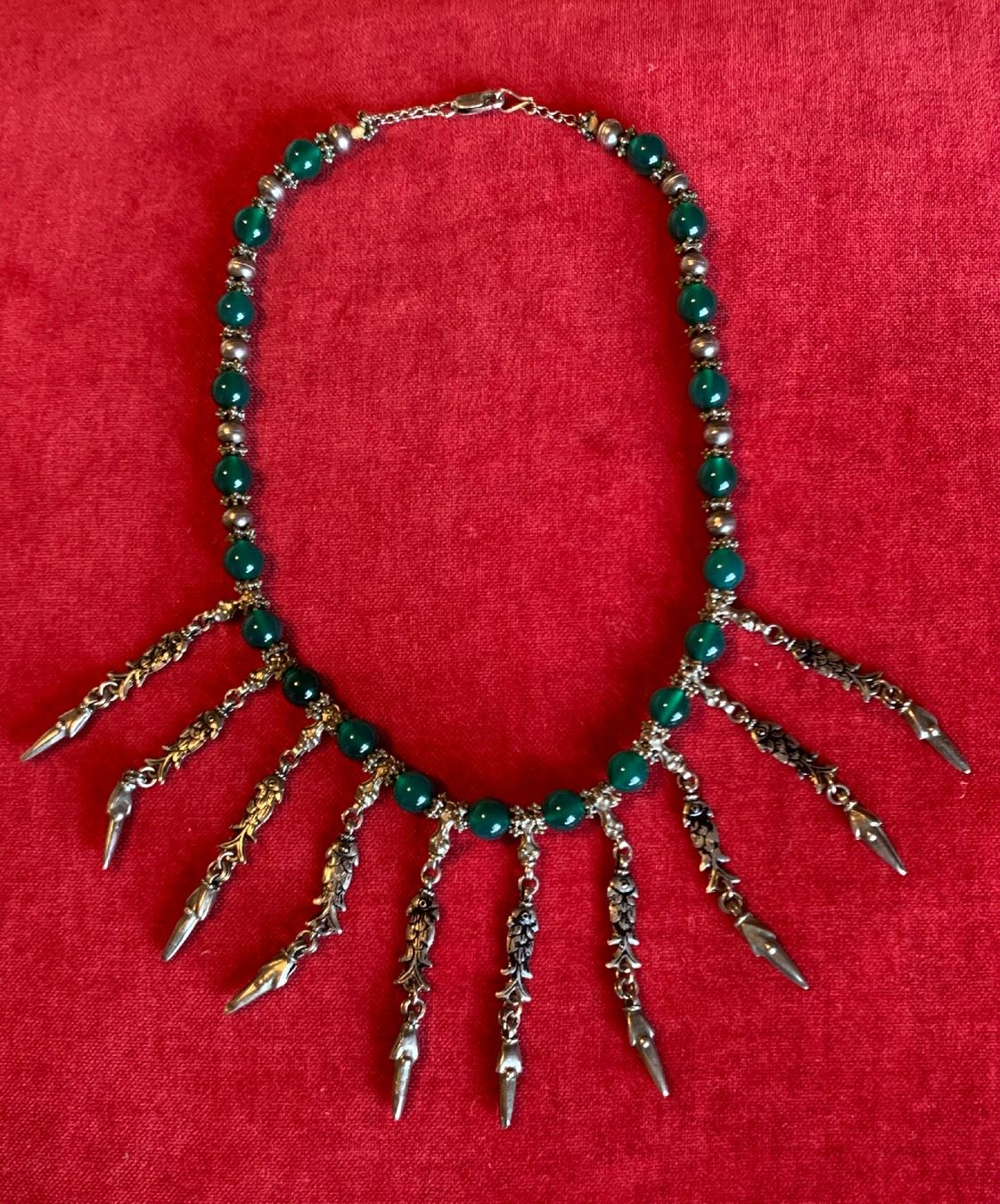 Catenine: Collier avec perles vertes, Unique et élégant! – Usato da Dompierre FR venduto da fat_xth5